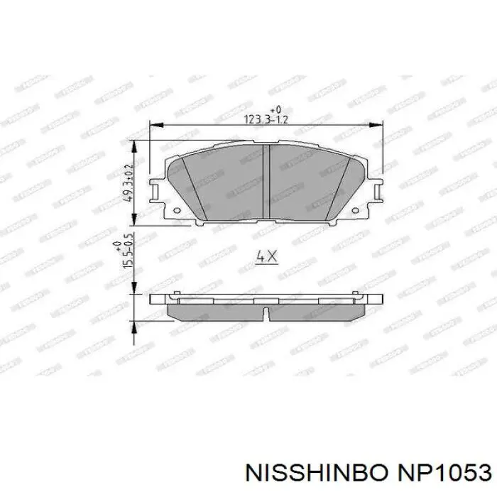 Купить NP1053 Nisshinbo Колодки тормозные