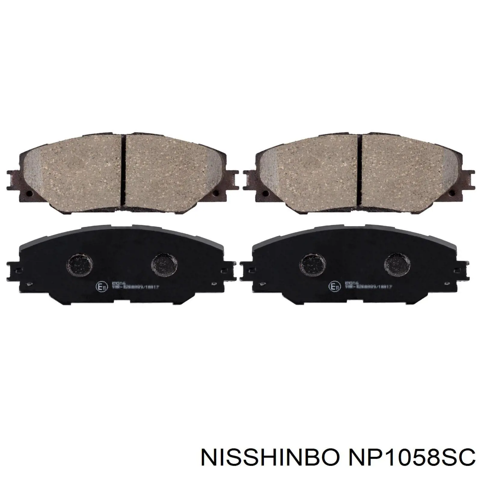 Передние тормозные колодки NP1058SC Nisshinbo