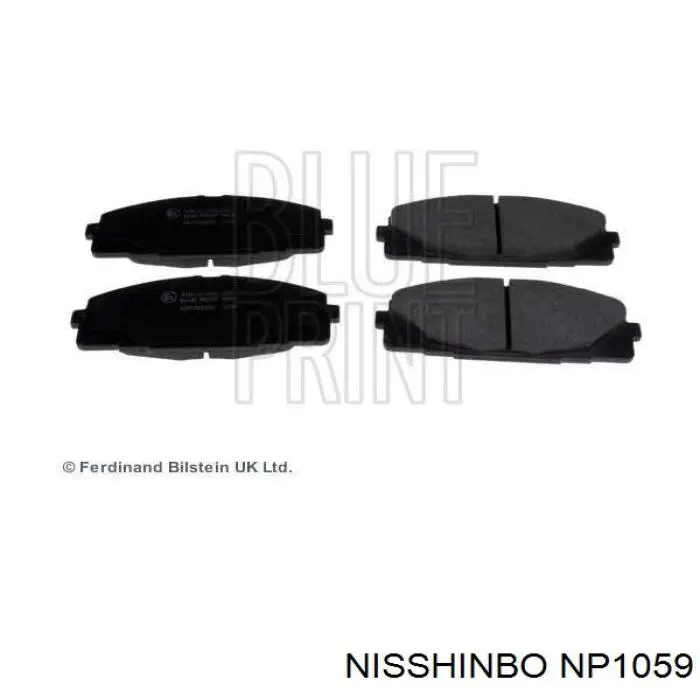 NP1059 Nisshinbo sapatas do freio dianteiras de disco
