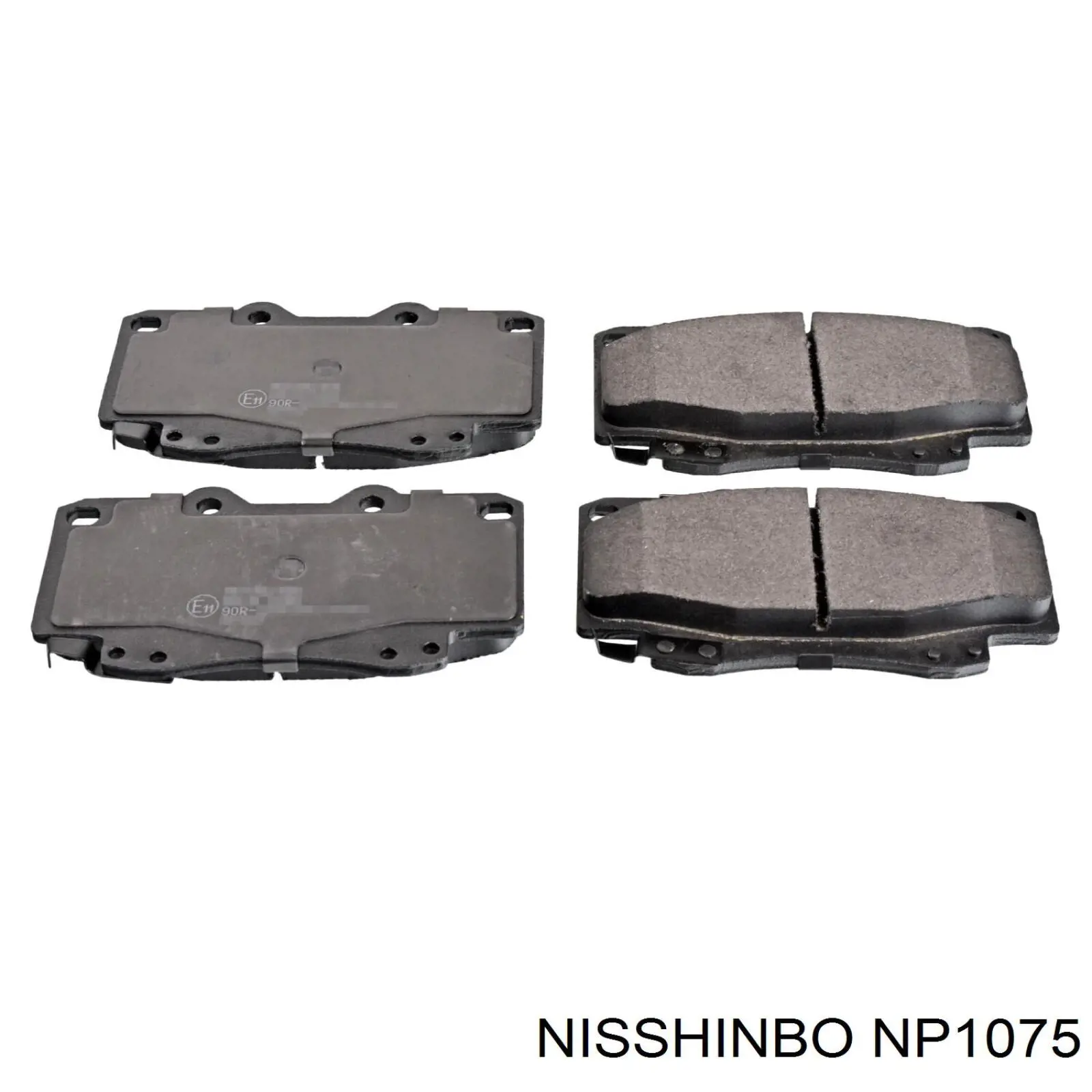 NP1075 Nisshinbo sapatas do freio dianteiras de disco