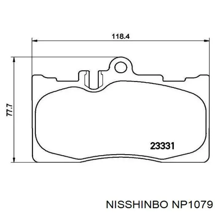 Передние тормозные колодки NP1079 Nisshinbo