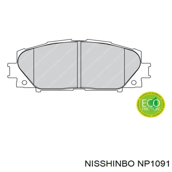 NP1091 Nisshinbo sapatas do freio dianteiras de disco