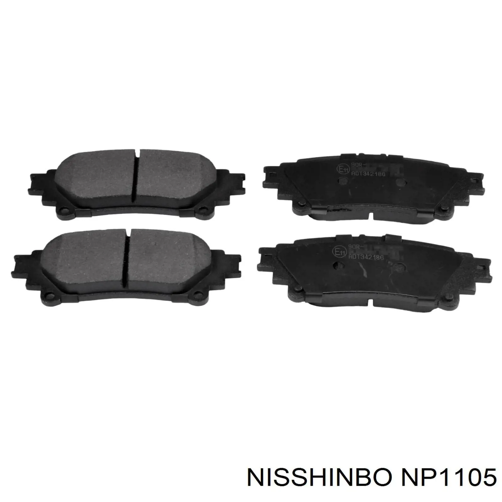 Задние тормозные колодки NP1105 Nisshinbo