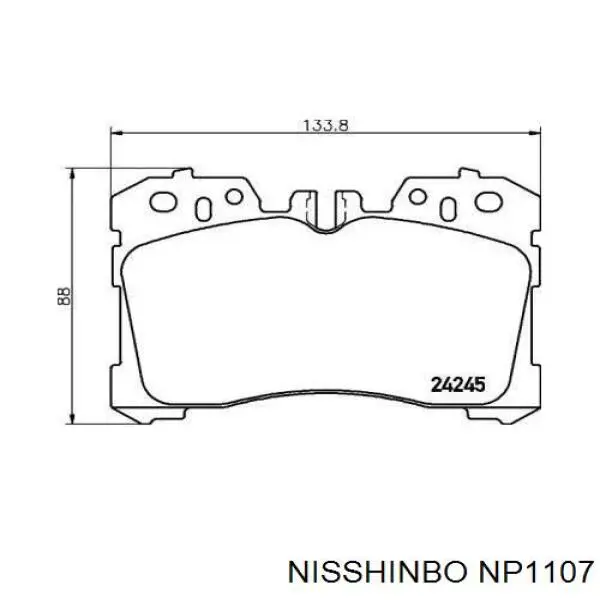NP1107 Nisshinbo sapatas do freio dianteiras de disco
