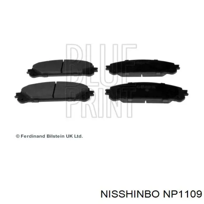 Передние тормозные колодки NP1109 Nisshinbo