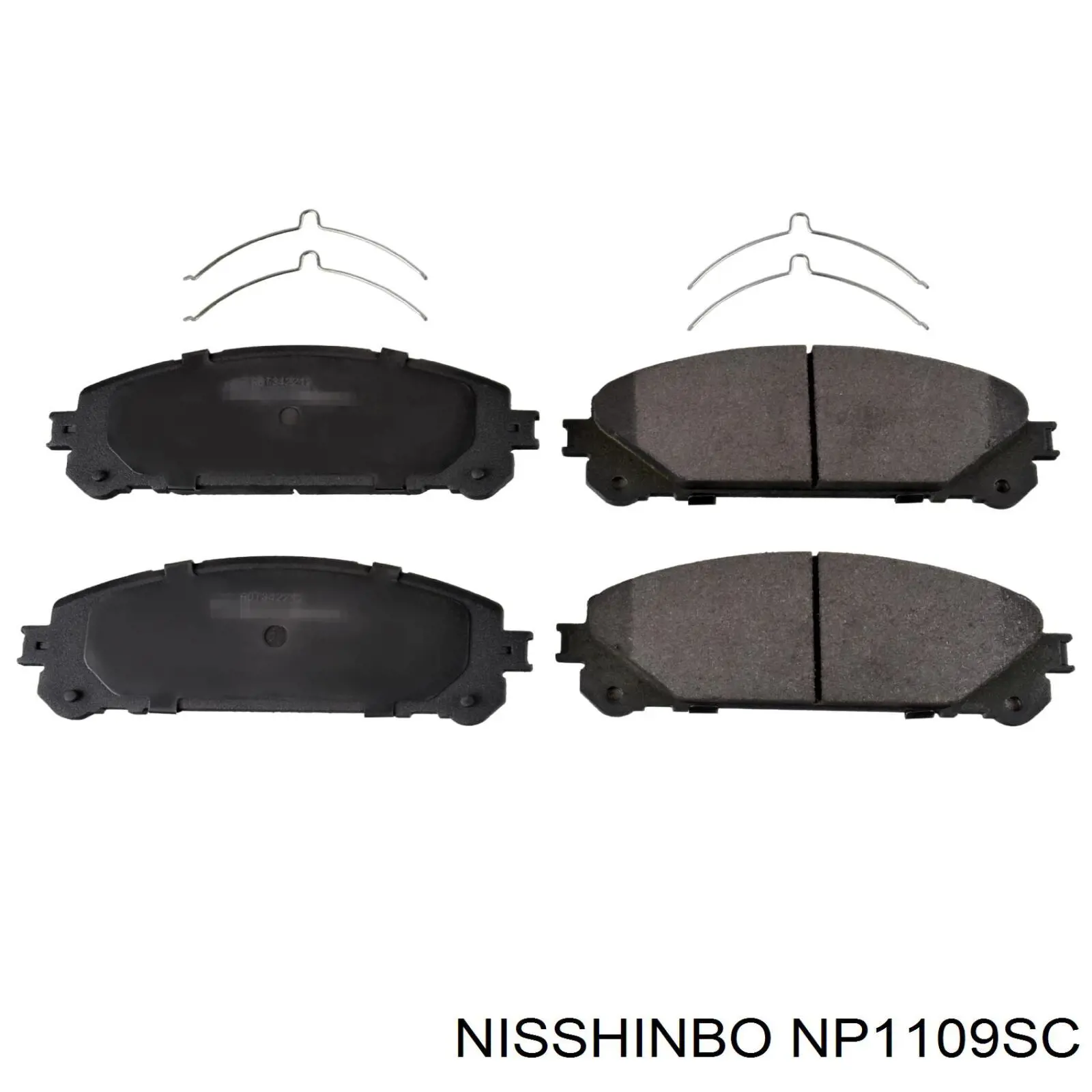 Передние тормозные колодки NP1109SC Nisshinbo