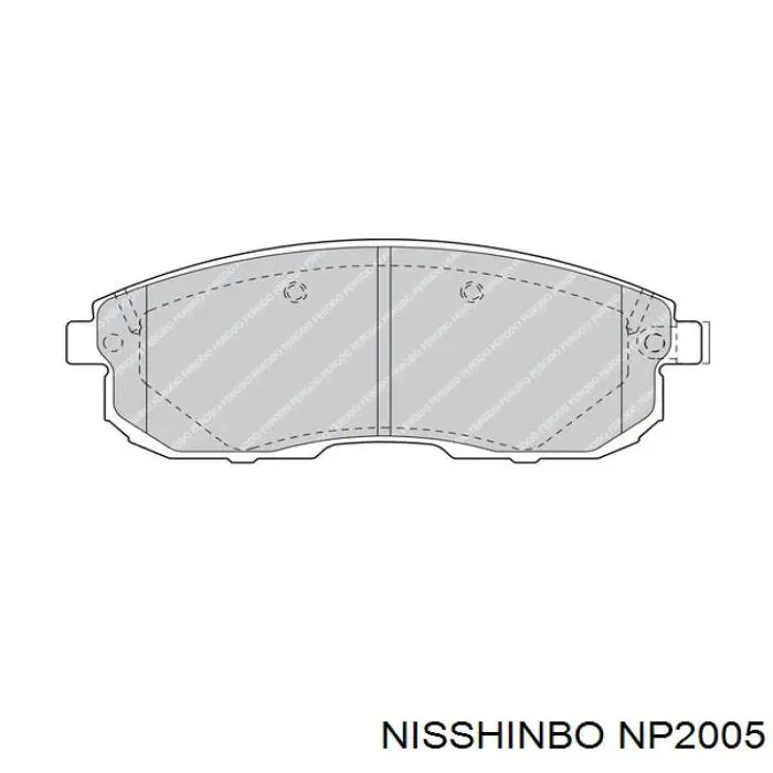 Купить NP2005 Nisshinbo Колодки тормозные