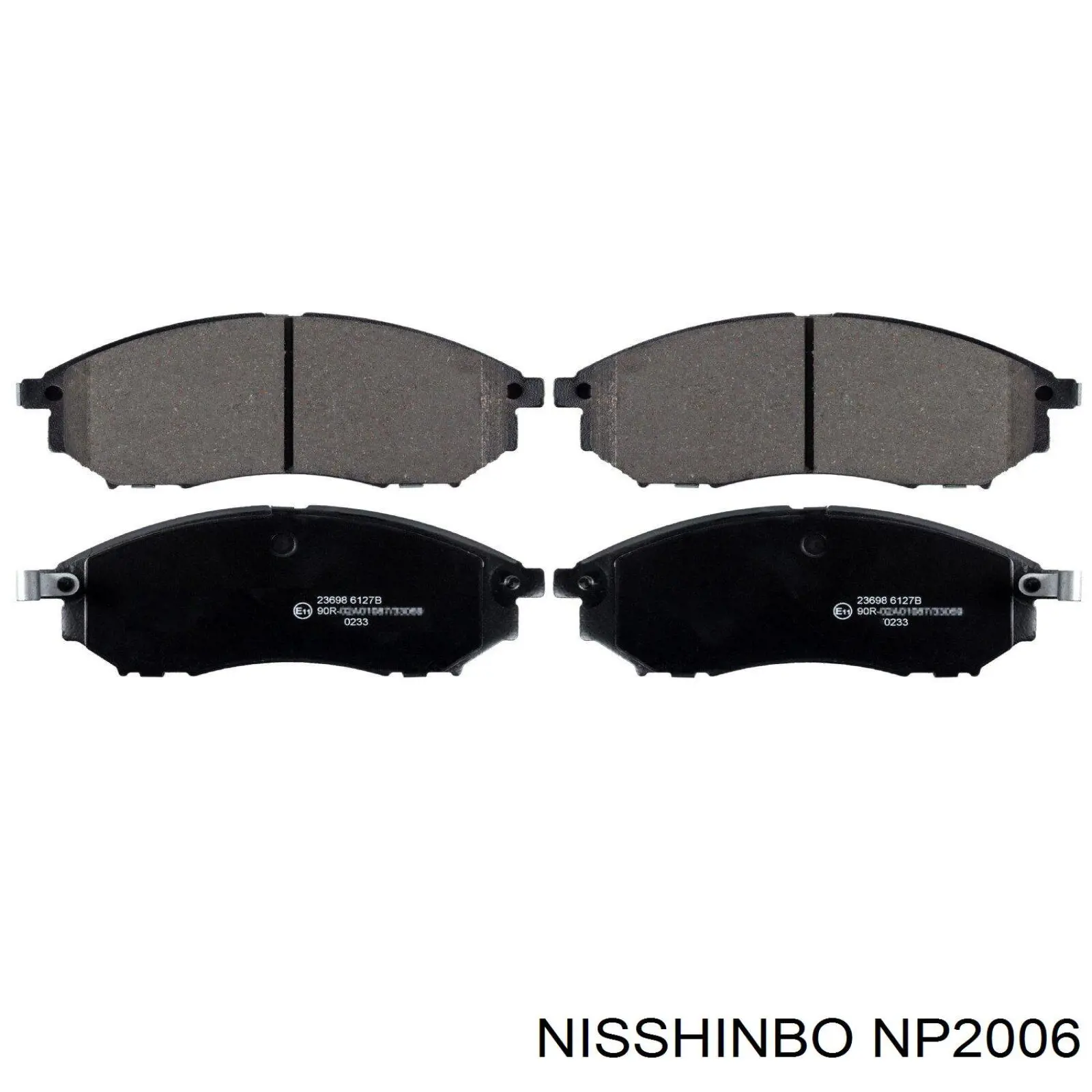 NP2006 Nisshinbo sapatas do freio dianteiras de disco