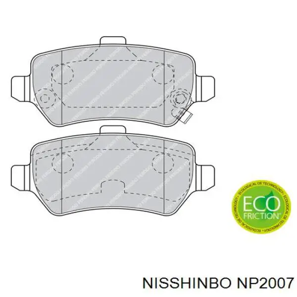 Купить NP2007 Nisshinbo Колодки тормозные