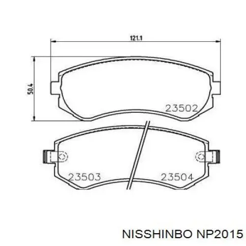 Купить NP2015 Nisshinbo Колодки тормозные