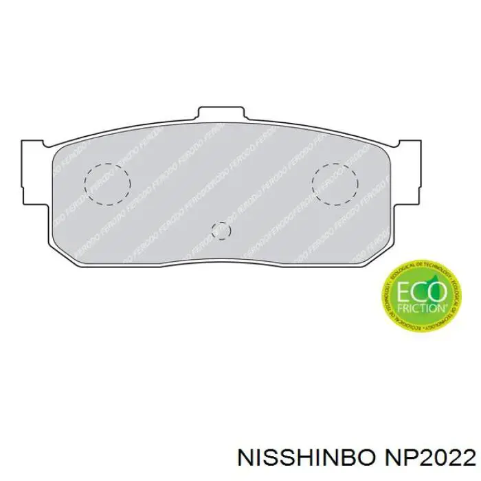 Задние тормозные колодки NP2022 Nisshinbo