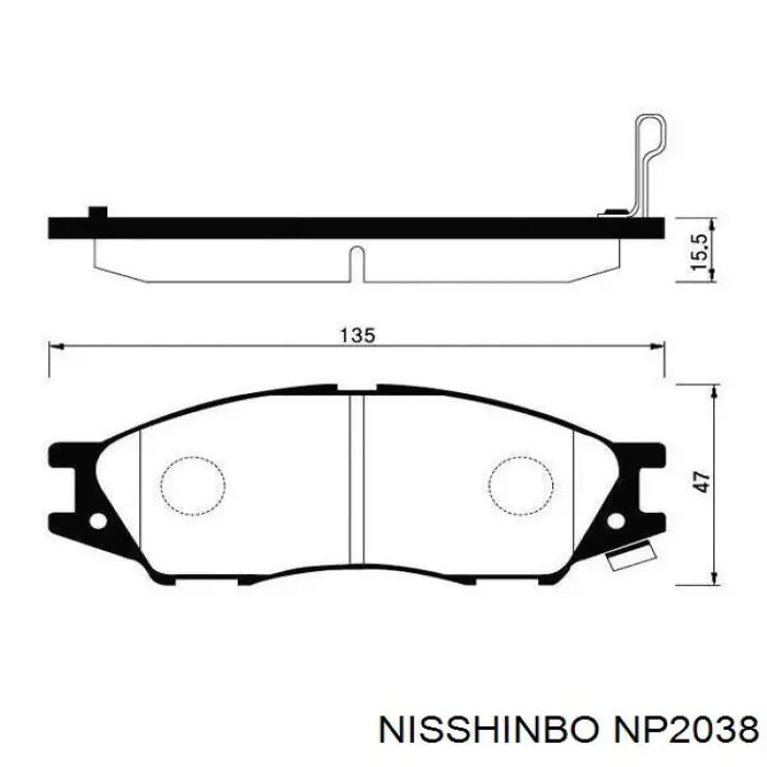 Колодки Nisshinbo NP2038 цена, от 14.70 USD