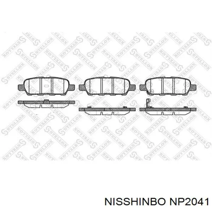 Pastillas de freno traseras NP2041 Nisshinbo