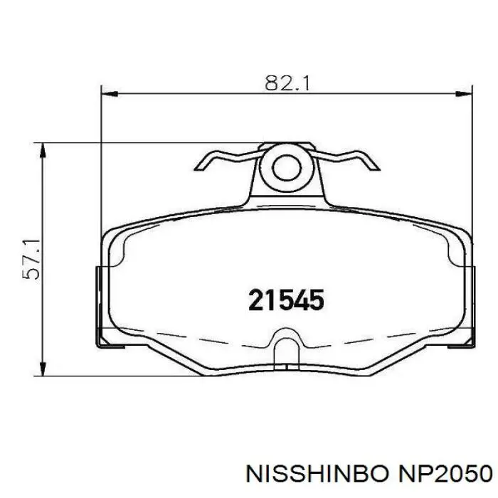 NP2050 Nisshinbo колодки тормозные задние дисковые