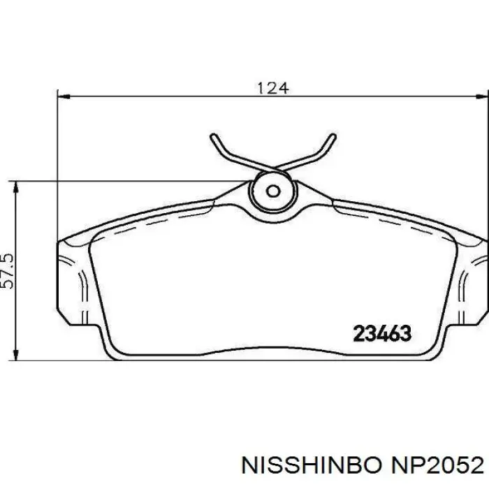 NP2052 Nisshinbo колодки тормозные передние дисковые