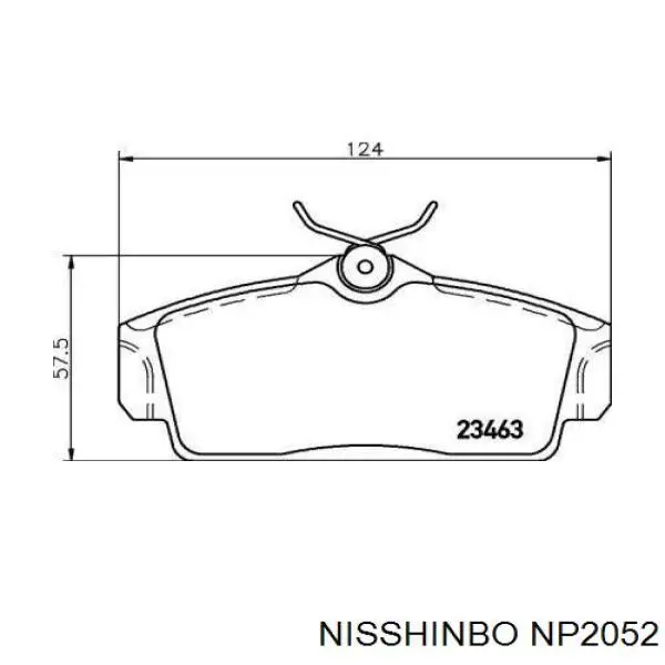 Колодки Nisshinbo NP2052 цена, от 18.88 USD