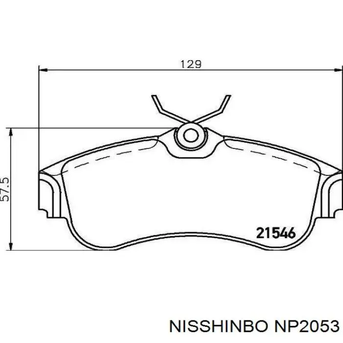 NP2053 Nisshinbo колодки тормозные передние дисковые