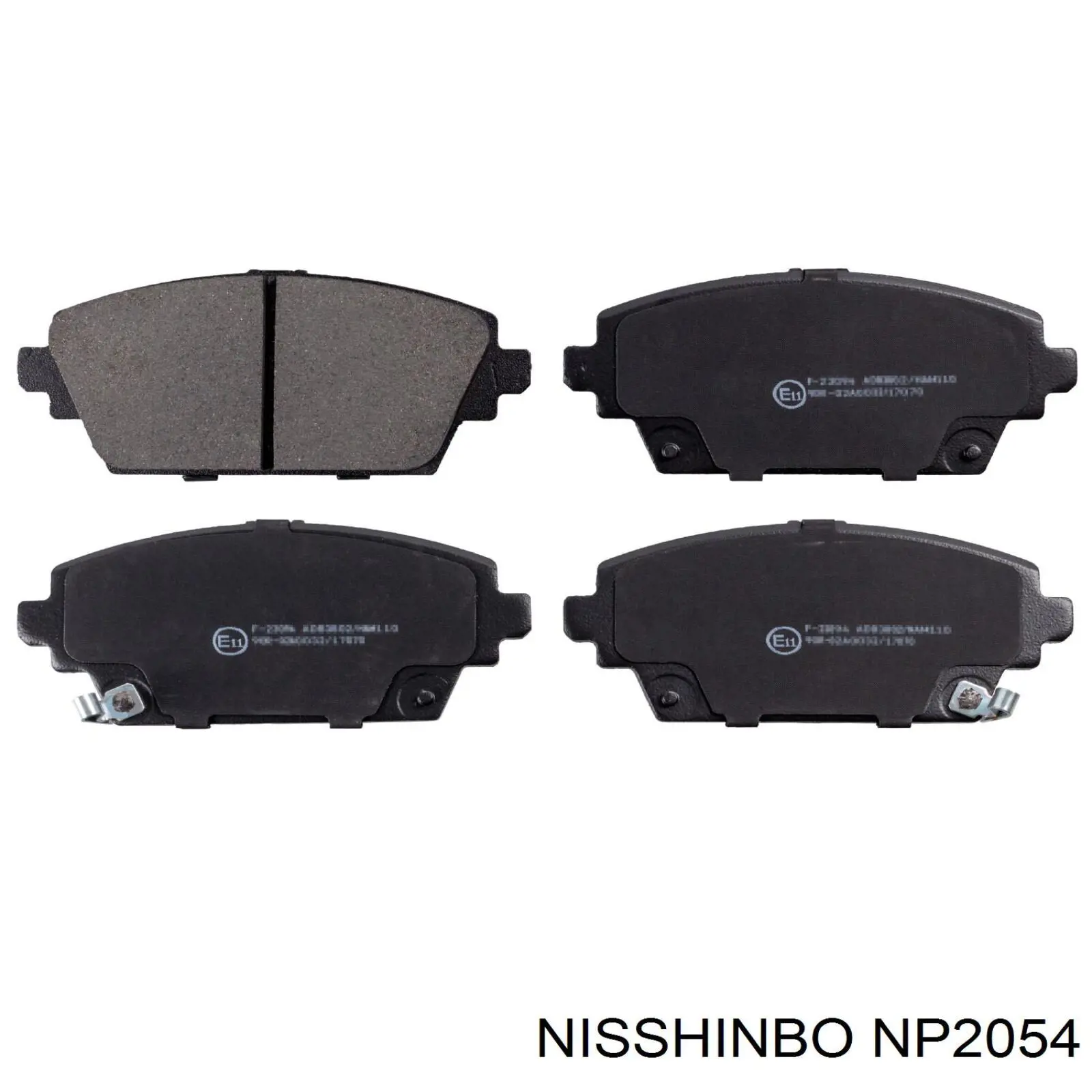 NP2054 Nisshinbo sapatas do freio dianteiras de disco