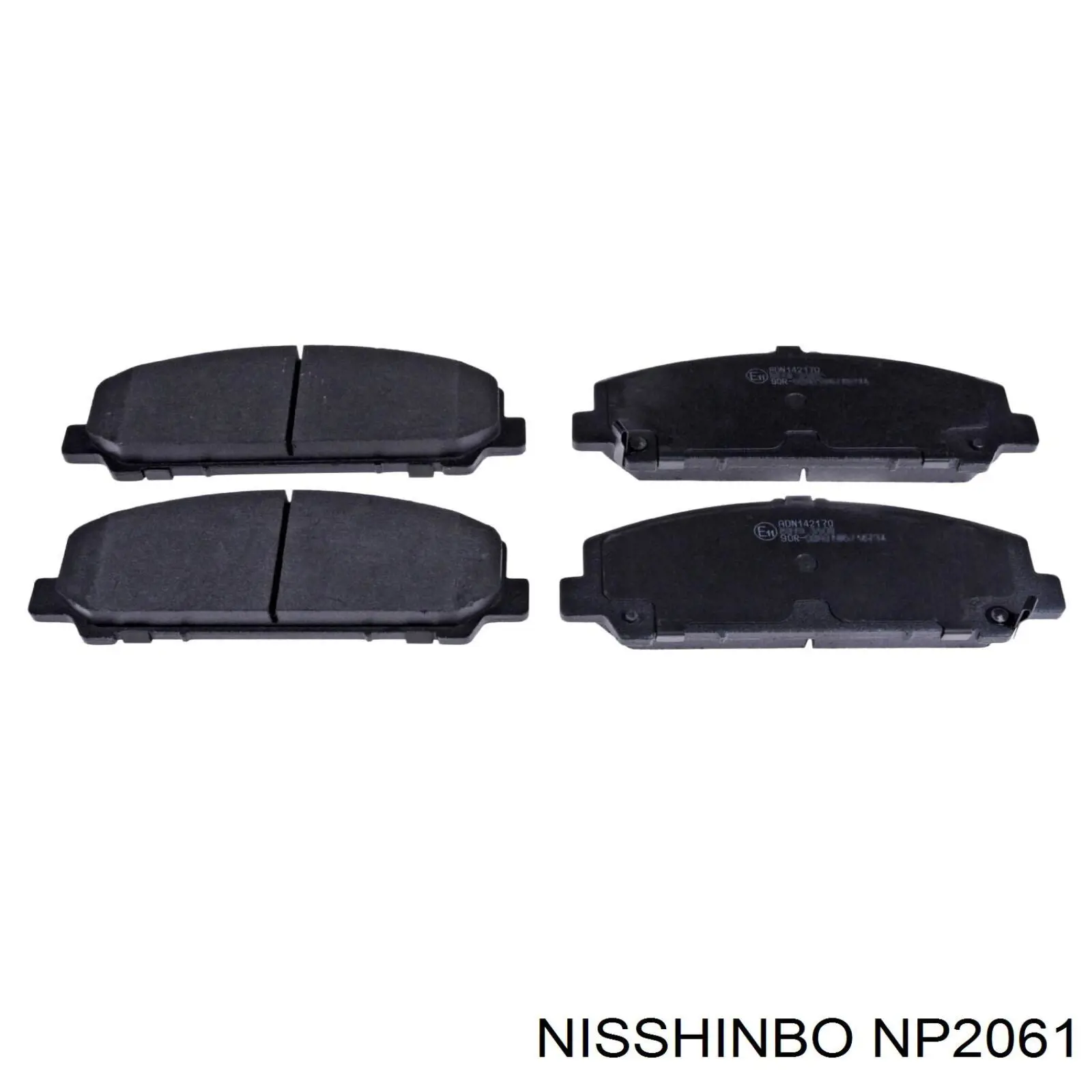 Передние тормозные колодки NP2061 Nisshinbo