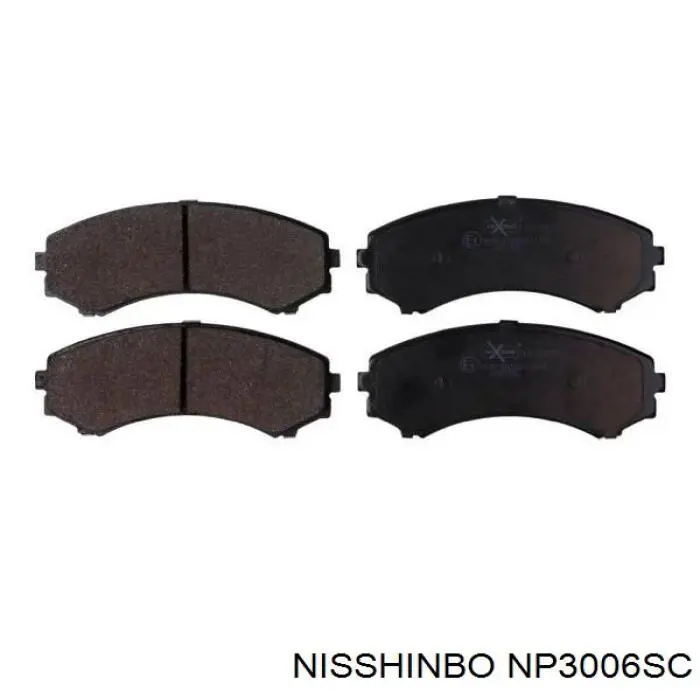 Передние тормозные колодки NP3006SC Nisshinbo