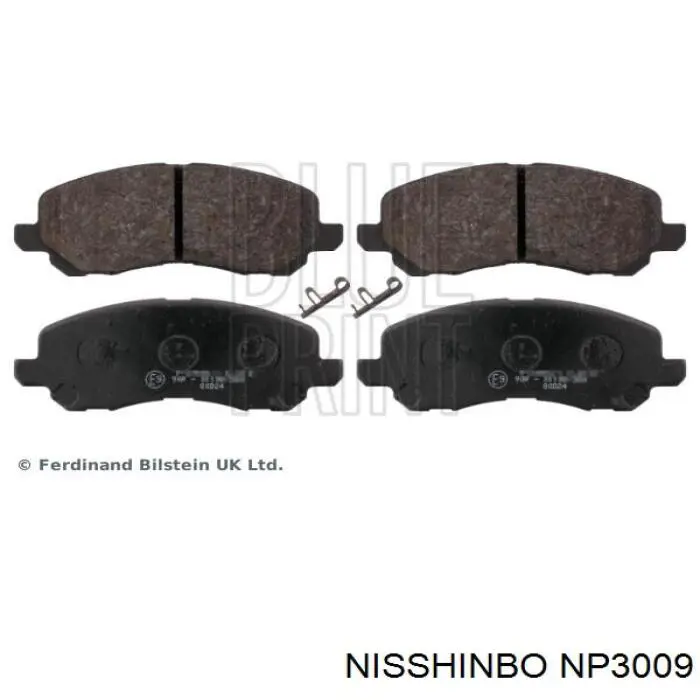 NP3009 Nisshinbo sapatas do freio dianteiras de disco