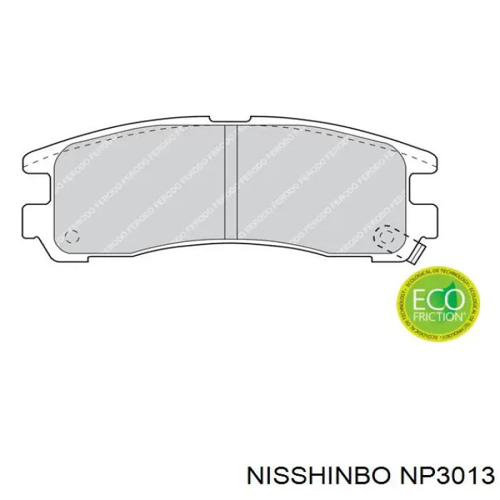 Задние тормозные колодки NP3013 Nisshinbo