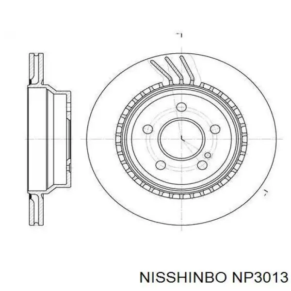 Купить NP3013 Nisshinbo Колодки тормозные задние, дисковые