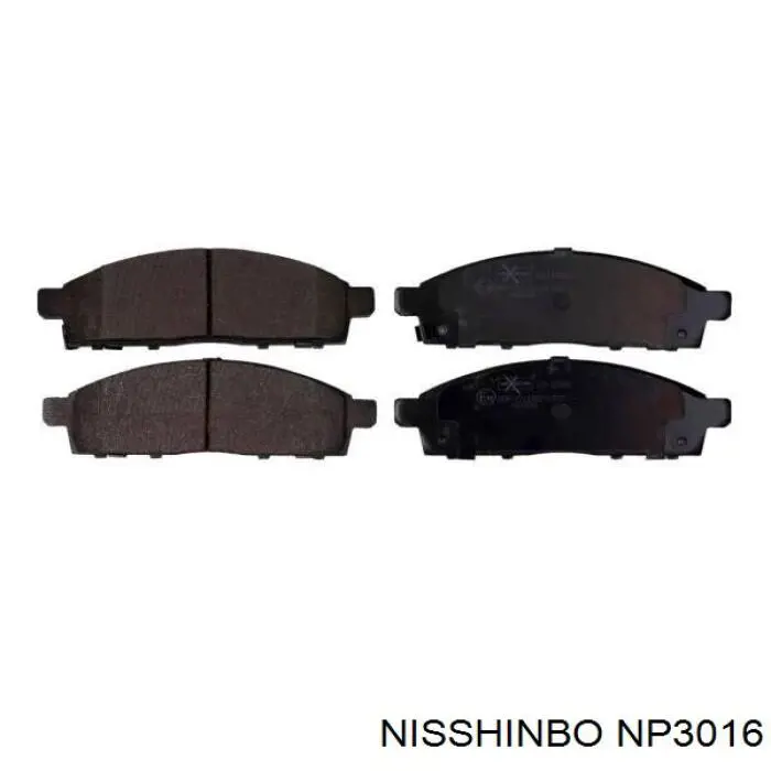 NP3016 Nisshinbo sapatas do freio dianteiras de disco