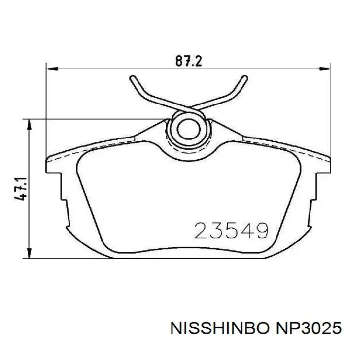 NP3025 Nisshinbo задние тормозные колодки