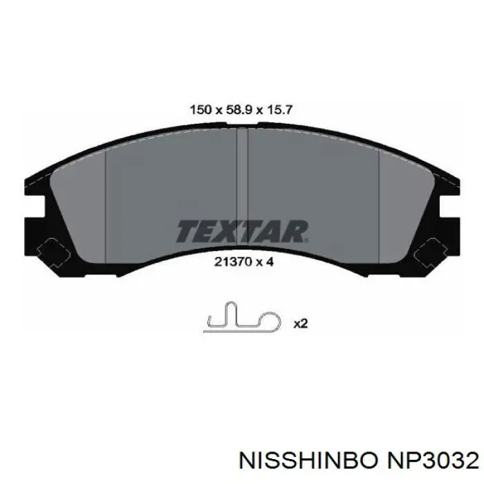 NP3032 Nisshinbo передние тормозные колодки