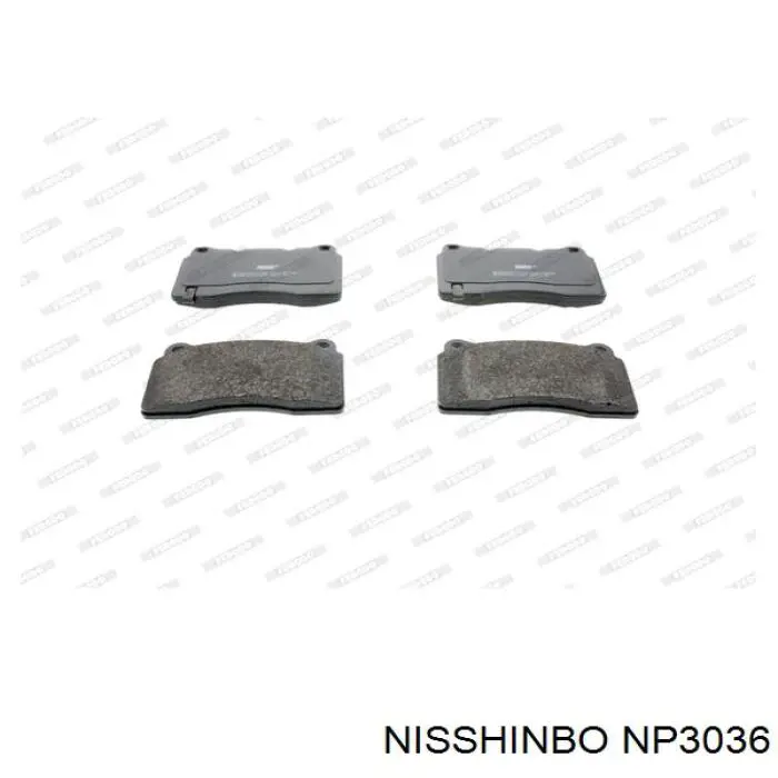 Передние тормозные колодки NP3036 Nisshinbo