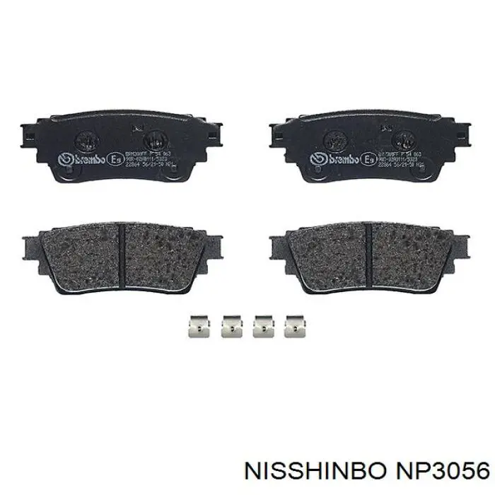 Задние тормозные колодки NP3056 Nisshinbo