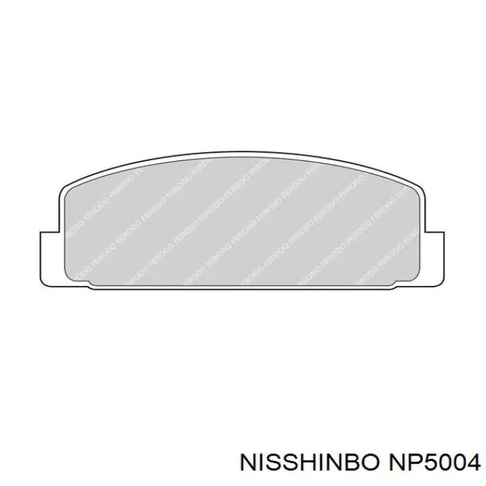 Колодки гальмові задні, дискові NP5004 Nisshinbo