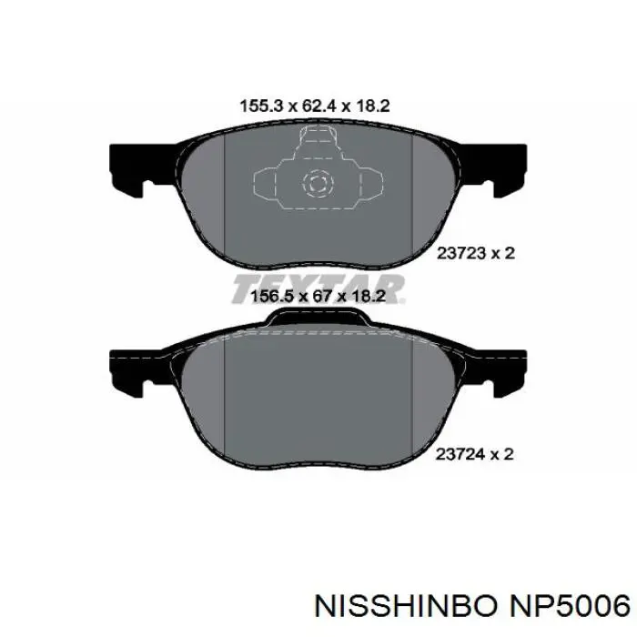 Купить NP5006 Nisshinbo Колодки тормозные