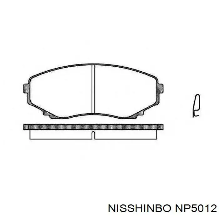 Передние тормозные колодки NP5012 Nisshinbo