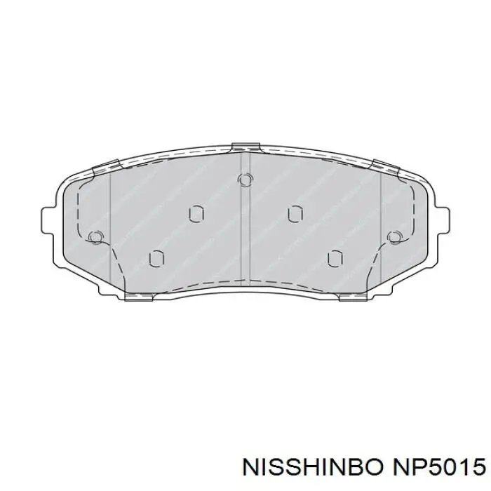 NP5015 Nisshinbo sapatas do freio dianteiras de disco