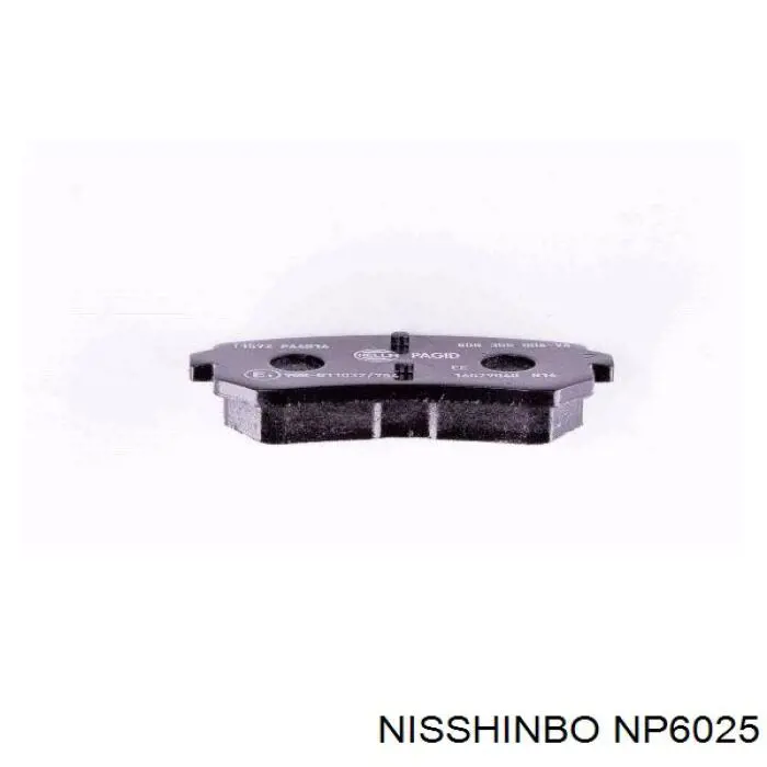 Задние тормозные колодки NP6025 Nisshinbo