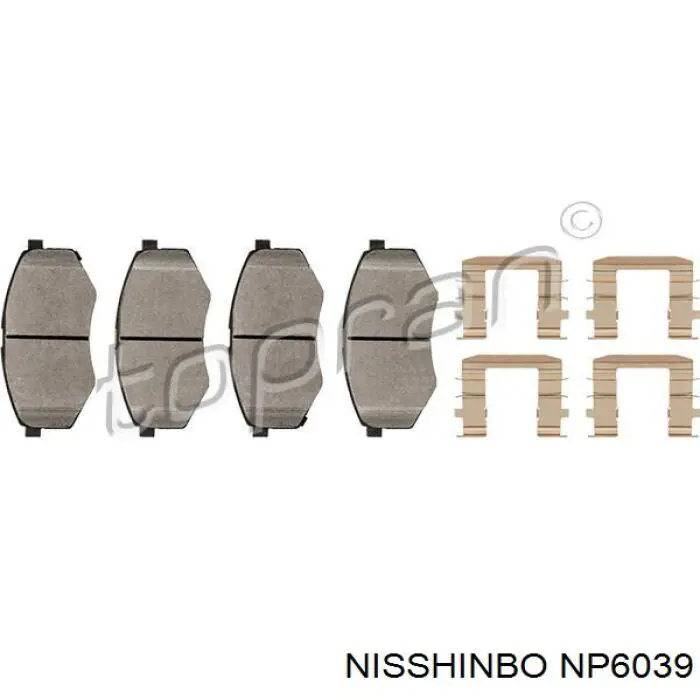 Купить NP6039 Nisshinbo Колодки тормозные