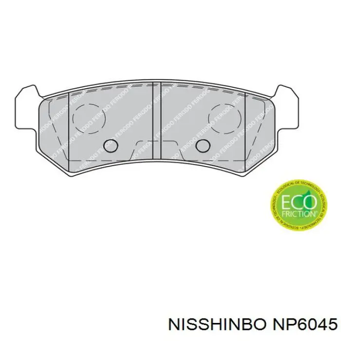 Колодки дисковые  Nisshinbo NP6045 цена, от 10.79 USD