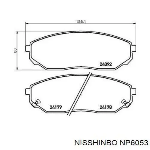 Купить NP6053 Nisshinbo Колодки тормозные