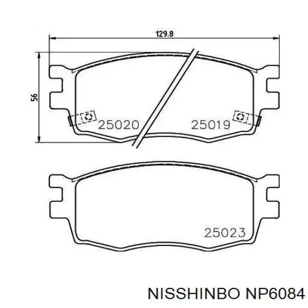 NP6084 Nisshinbo Колодки передние