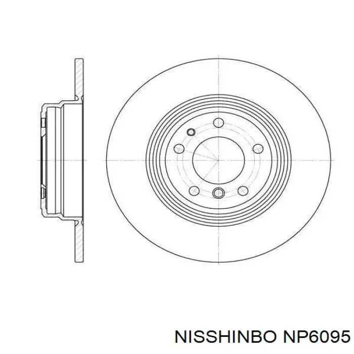 Купить NP6095 Nisshinbo Колодки тормозные