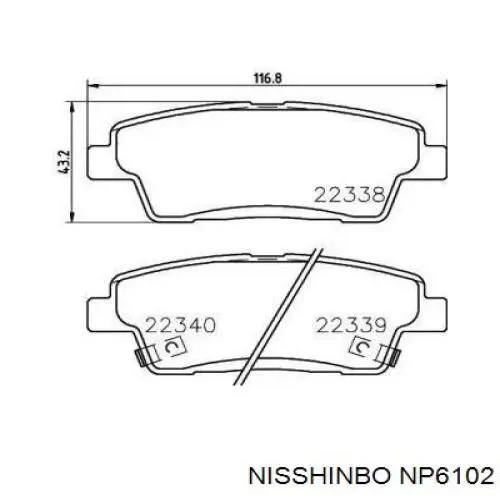 Задние тормозные колодки 58302B1A30 Hyundai/Kia