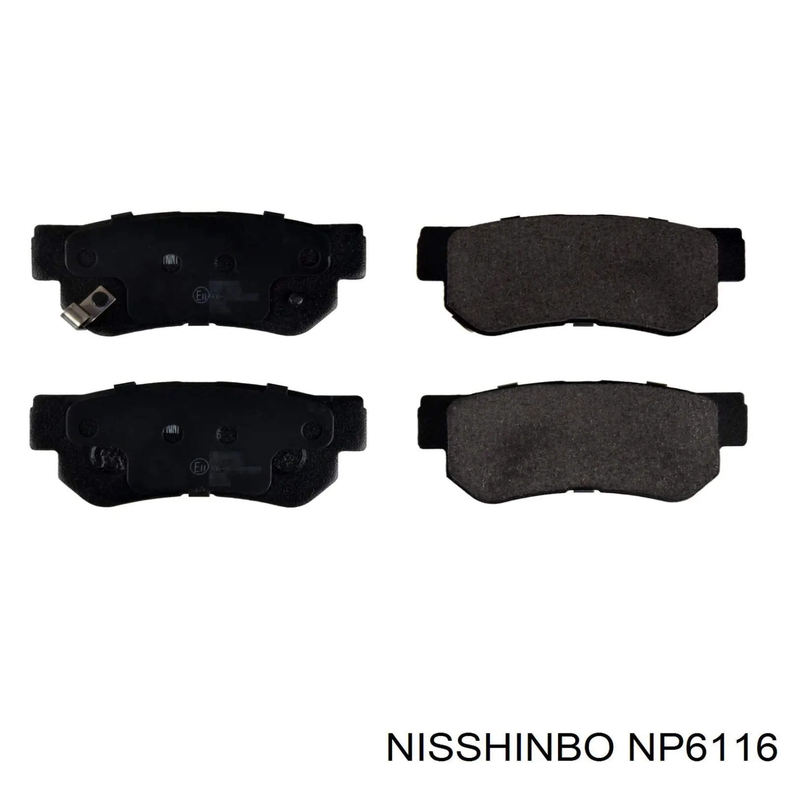 Задние тормозные колодки NP6116 Nisshinbo