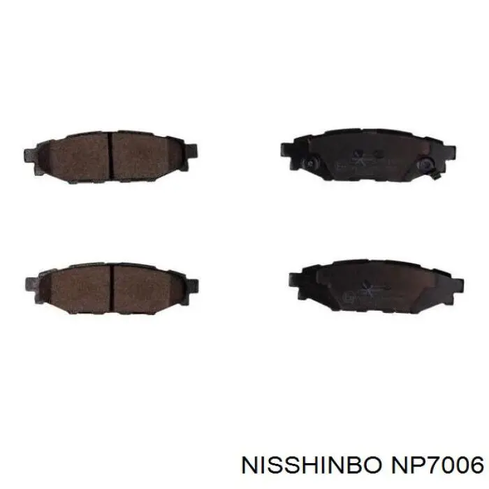 Купить NP7006 Nisshinbo Колодки тормозные задние, дисковые