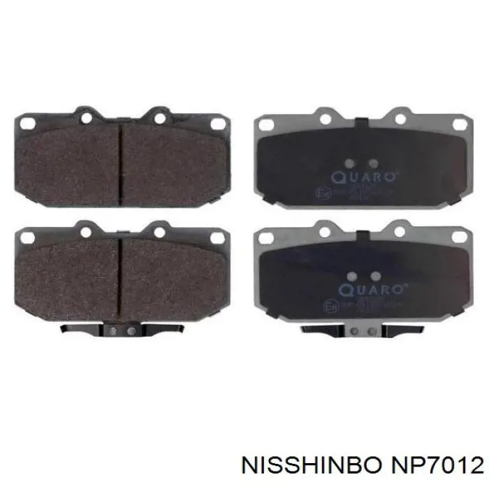NP7012 Nisshinbo sapatas do freio dianteiras de disco
