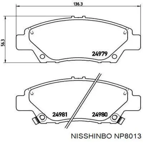 Купить NP8013 Nisshinbo Колодки тормозные