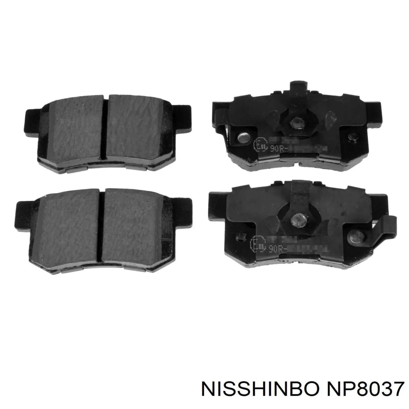 NP8037 Nisshinbo sapatas do freio traseiras de disco