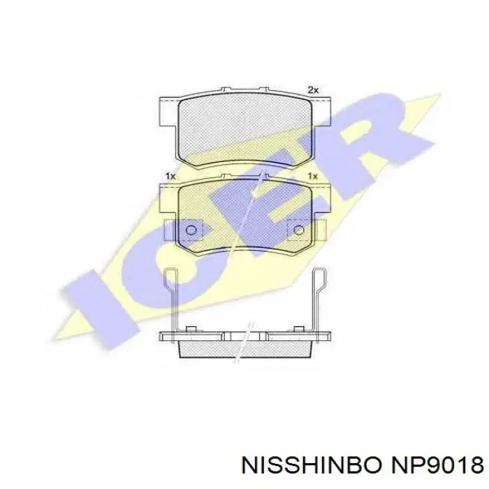 Pastillas de freno traseras NP9018 Nisshinbo