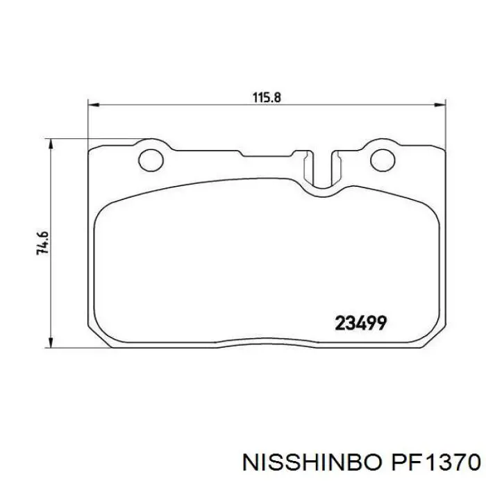 Передние тормозные колодки PF1370 Nisshinbo